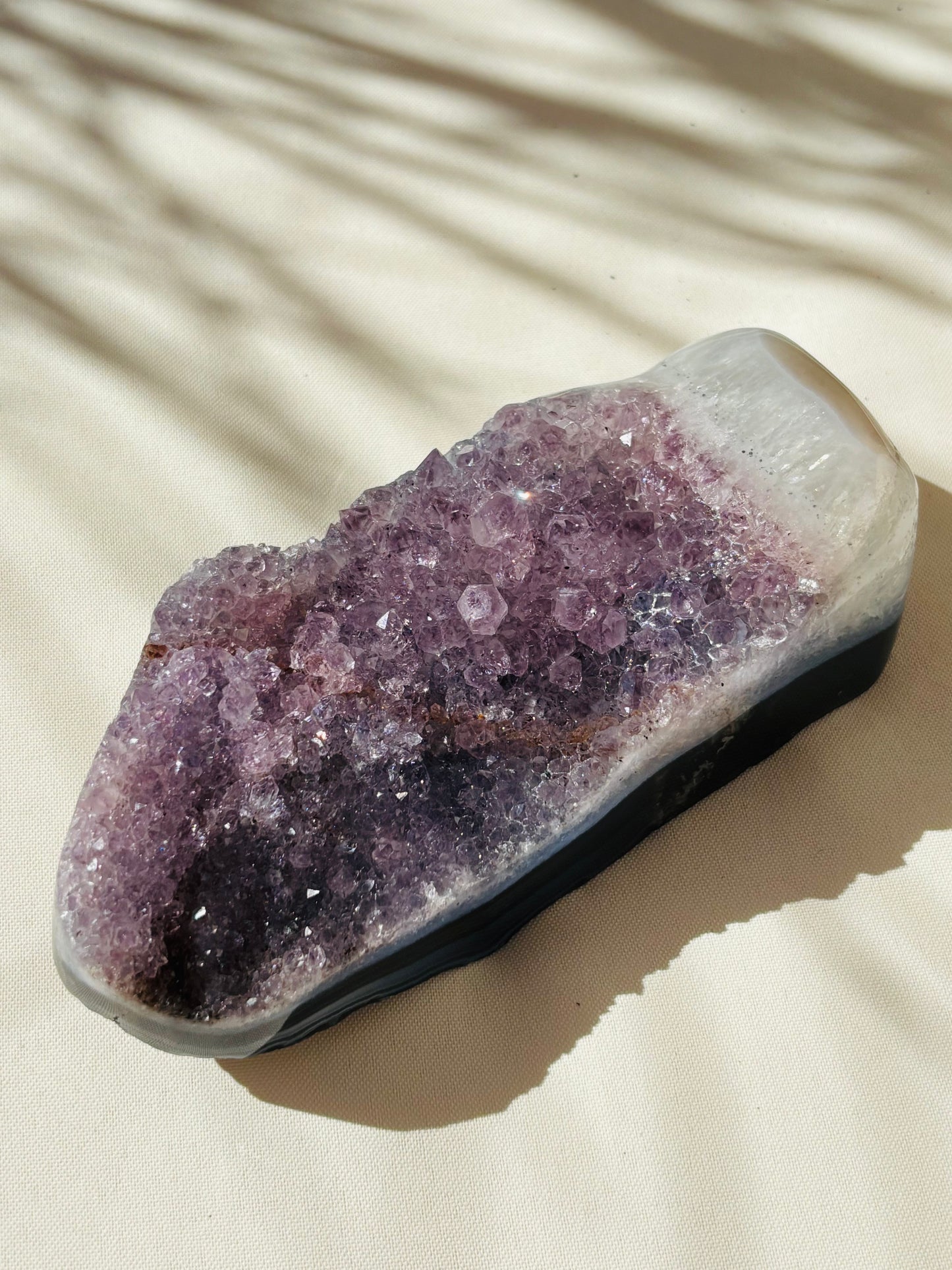 Amethyst mit Achat Bänderung