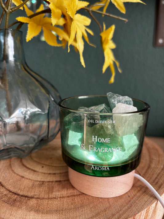 Kristall-Duftglas mit Lichtsockel