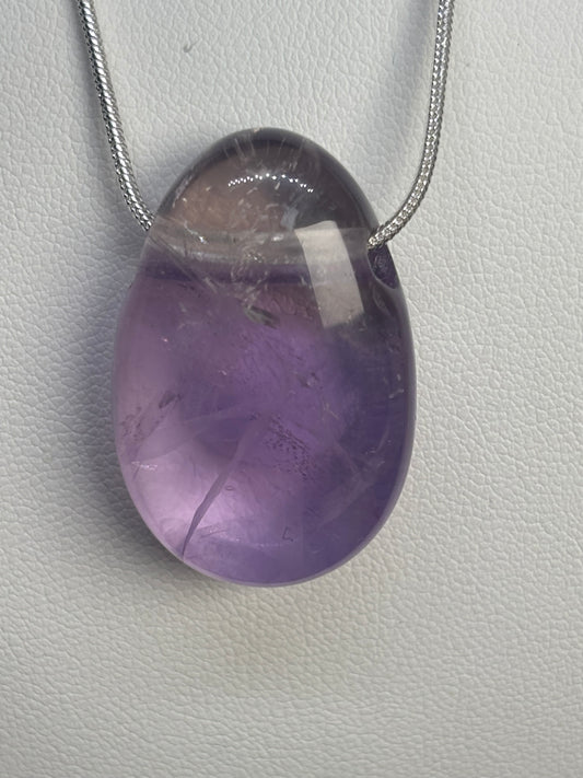 Amethyst Drope Shape gebohrt