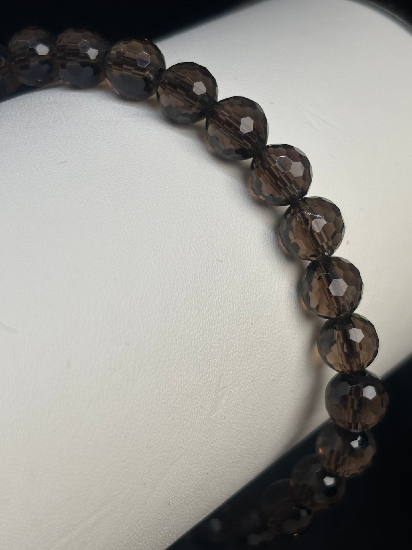 Facettiertes Rauchqaurz Armband