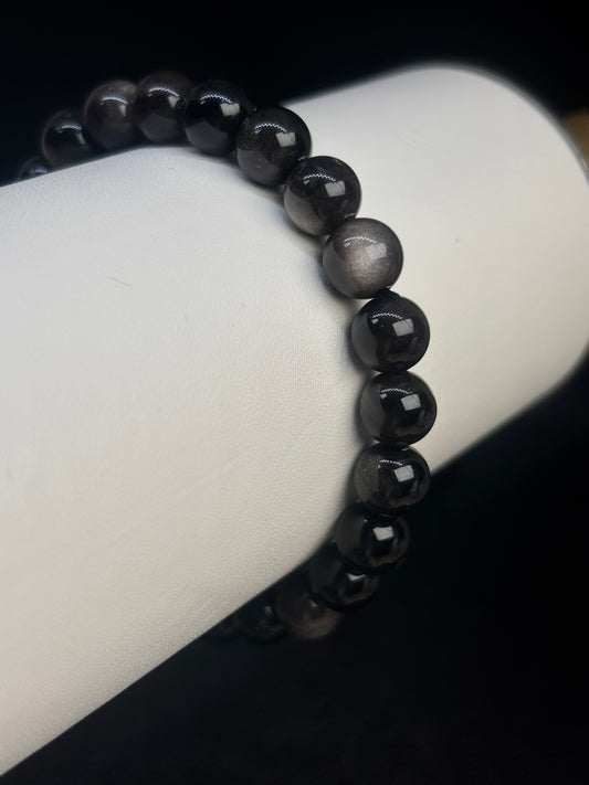 Silber Obsidian Armband