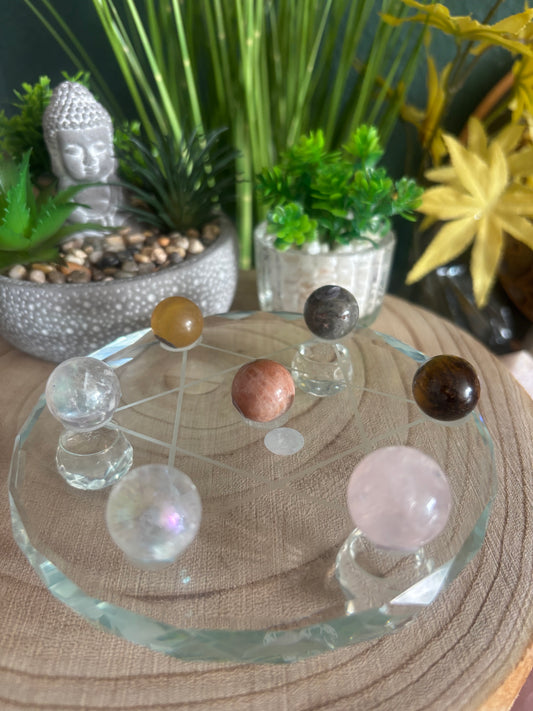 Glas Halterung für mini Kugeln