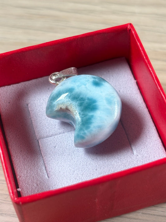 Larimar Anhänger Mond