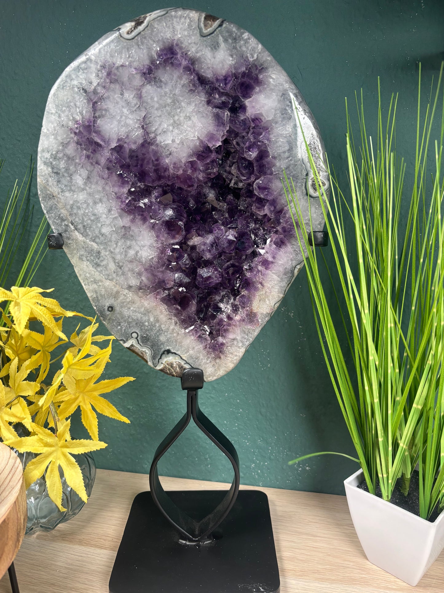 Amethyst Scheibe  auf Stand