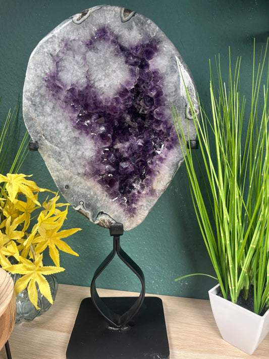 Amethyst Scheibe  auf Stand