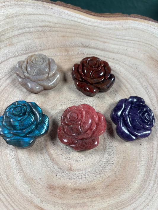 Carving Rose verschiedene Edelsteine