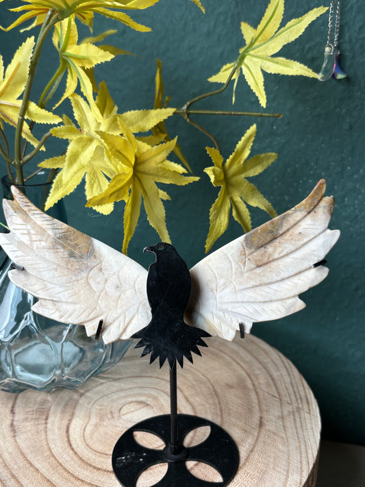 Jaspis Krähe auf Stand