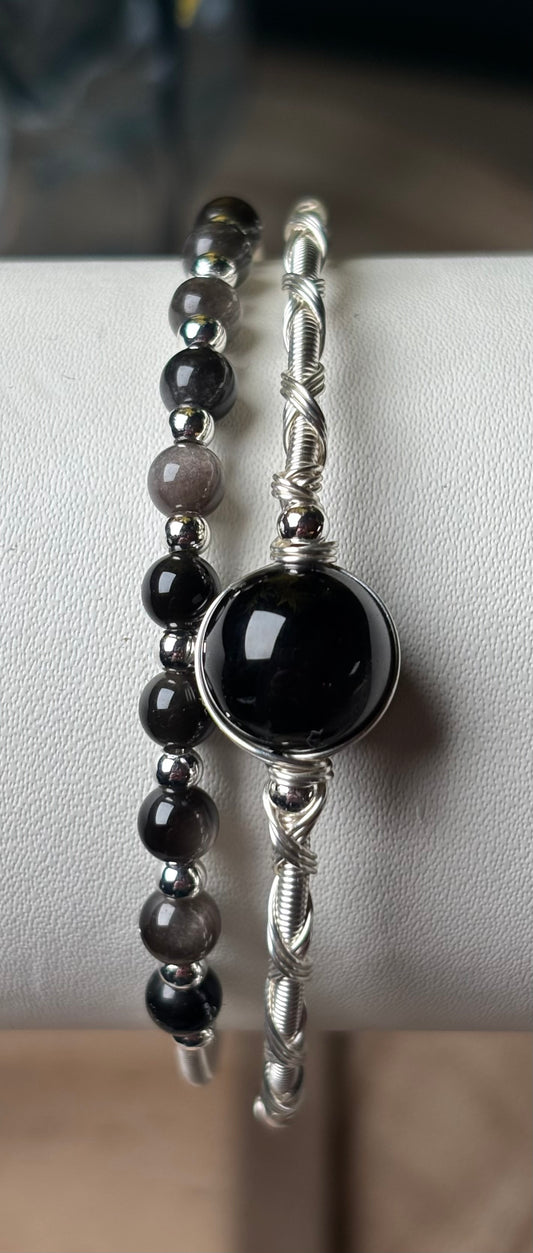 Armband -Armreif  aus Kupfer verschiedene Edelsteine Auswahl