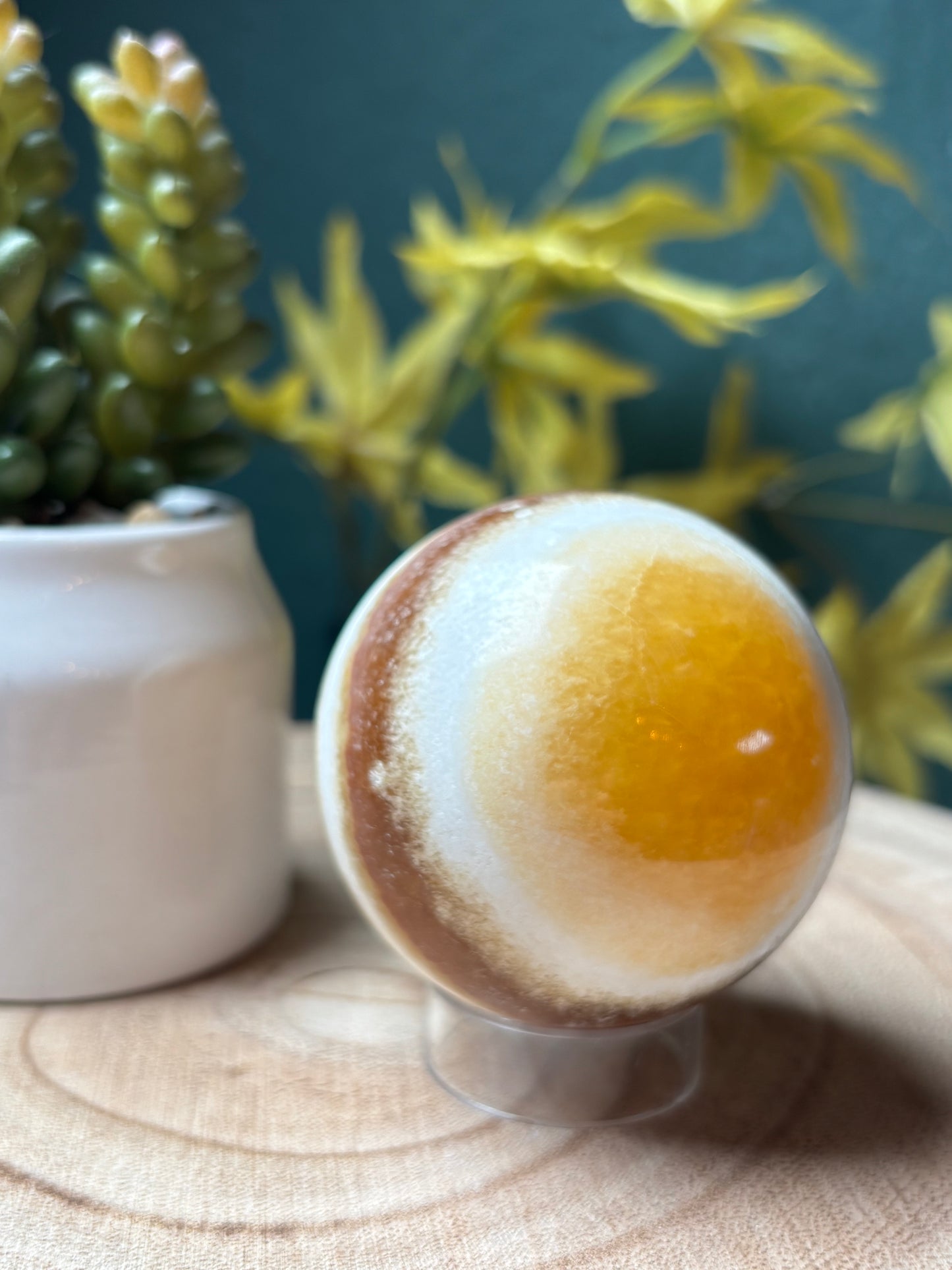 Orangen Calcit Kugel