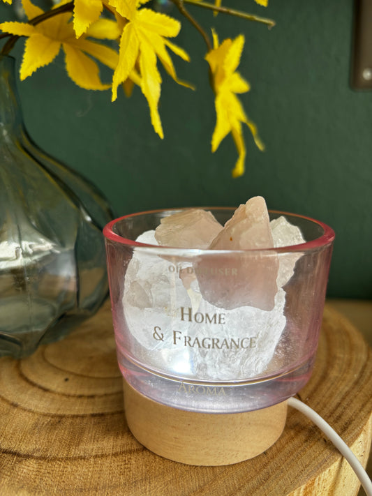 Kristall-Duftglas mit Lichtsockel