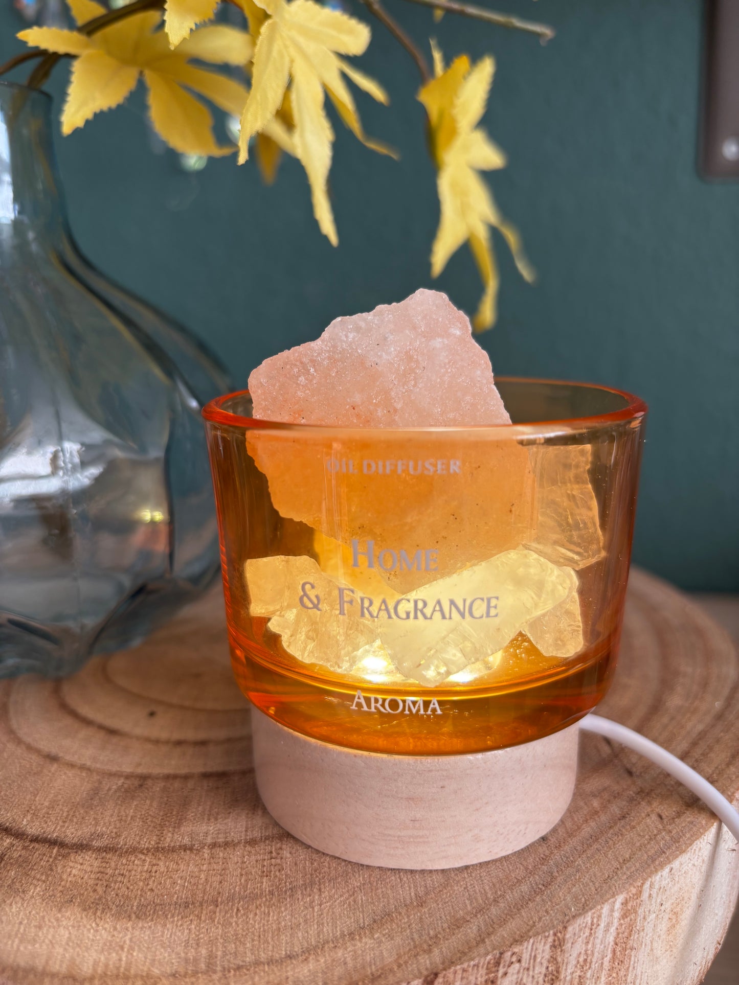 Kristall-Duftglas mit Lichtsockel