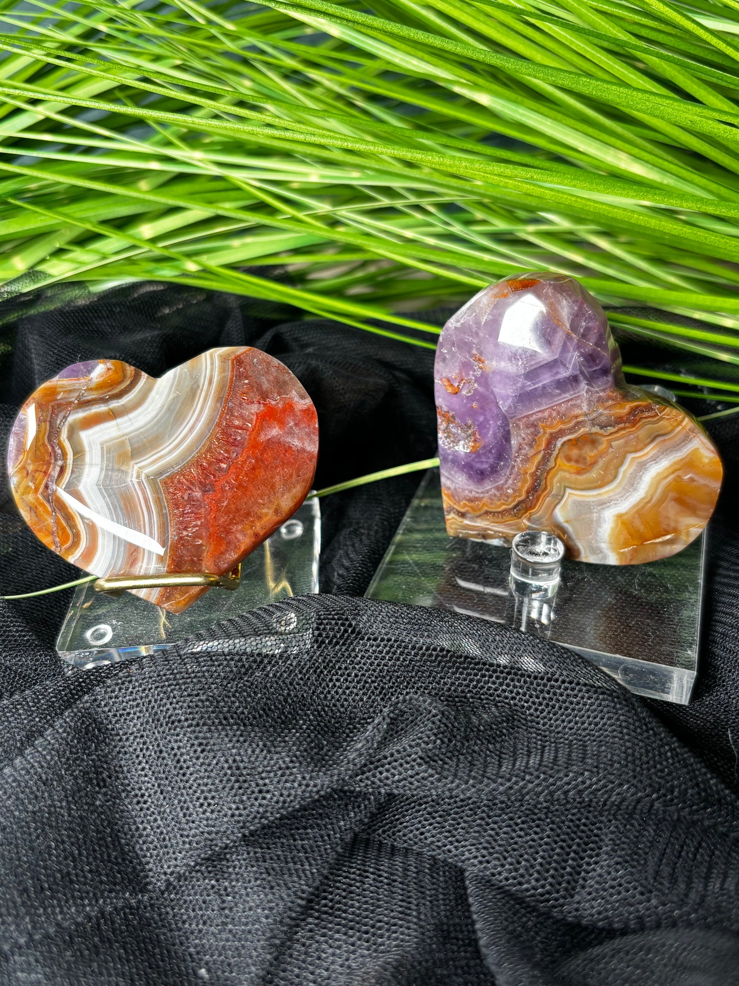 Chevron Amethyst Herz