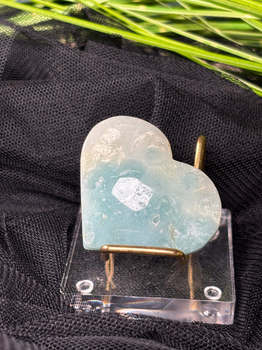 Karibischer Calcit Herzen