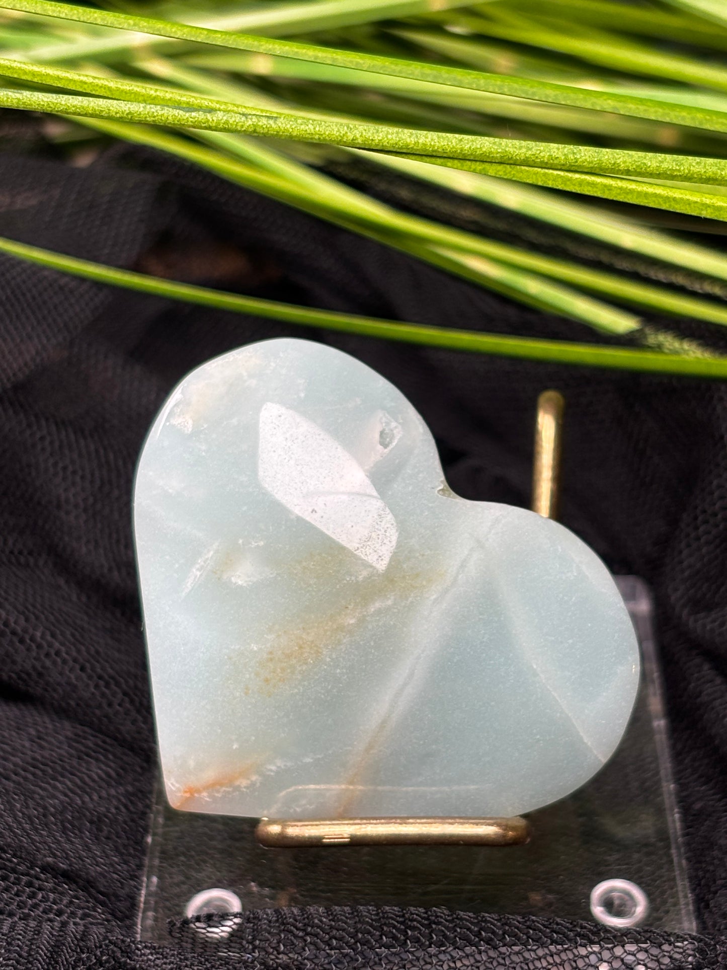 Karibischer Calcit Herzen