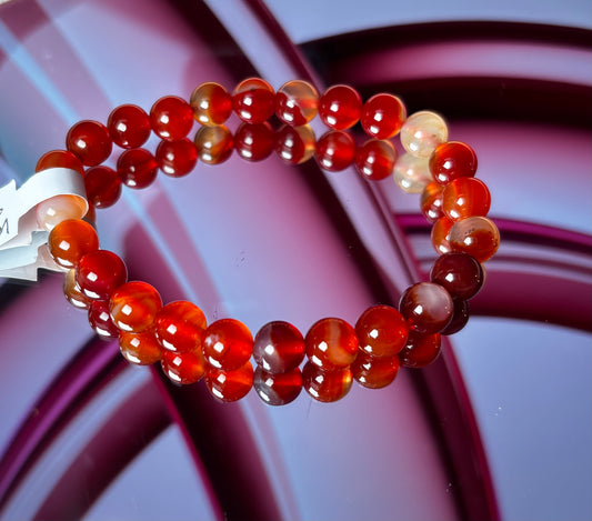 Karneol Armband – 8mm Perlen