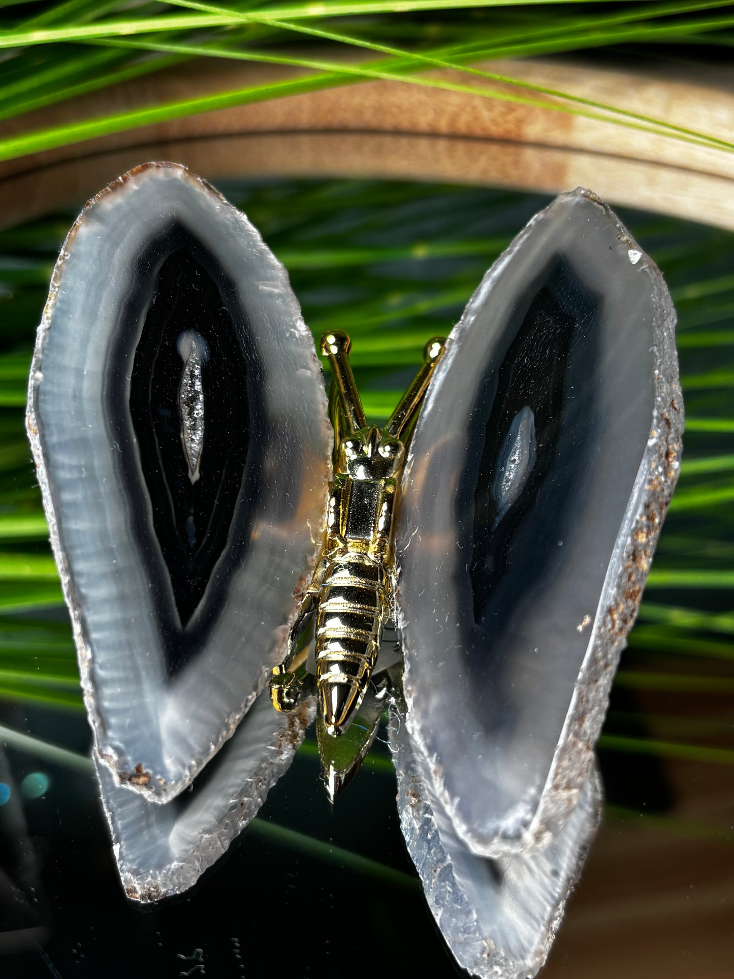 Achat Schmetterlinge groß – Flügel aus brasilianischem Achat