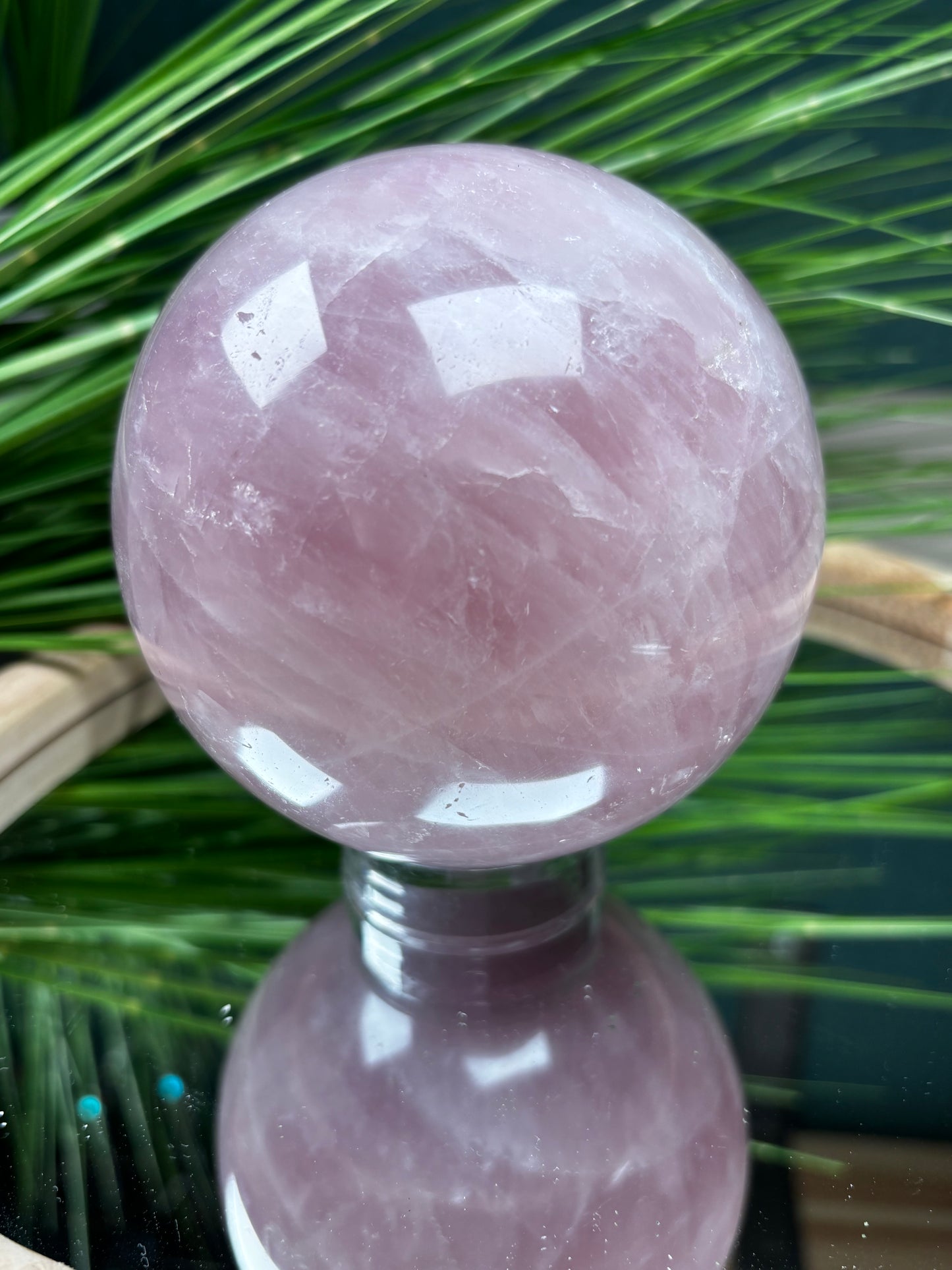 Rosenquarz Kugel dunkel 10 cm