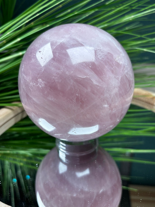 Rosenquarz Kugel dunkel 10 cm