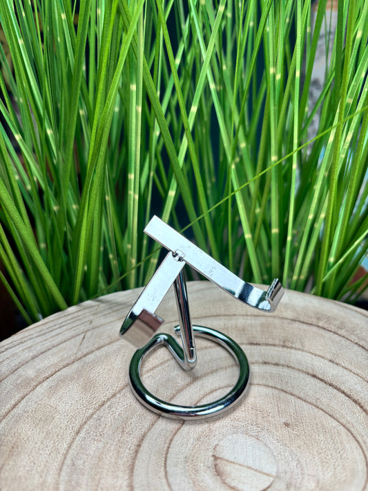 Metall Halterung für Herzen und Kristalle – Klein Schwarz & Silber