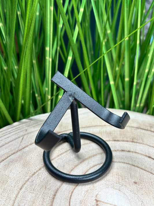 Metall Halterung für Herzen und Kristalle – Klein Schwarz & Silber