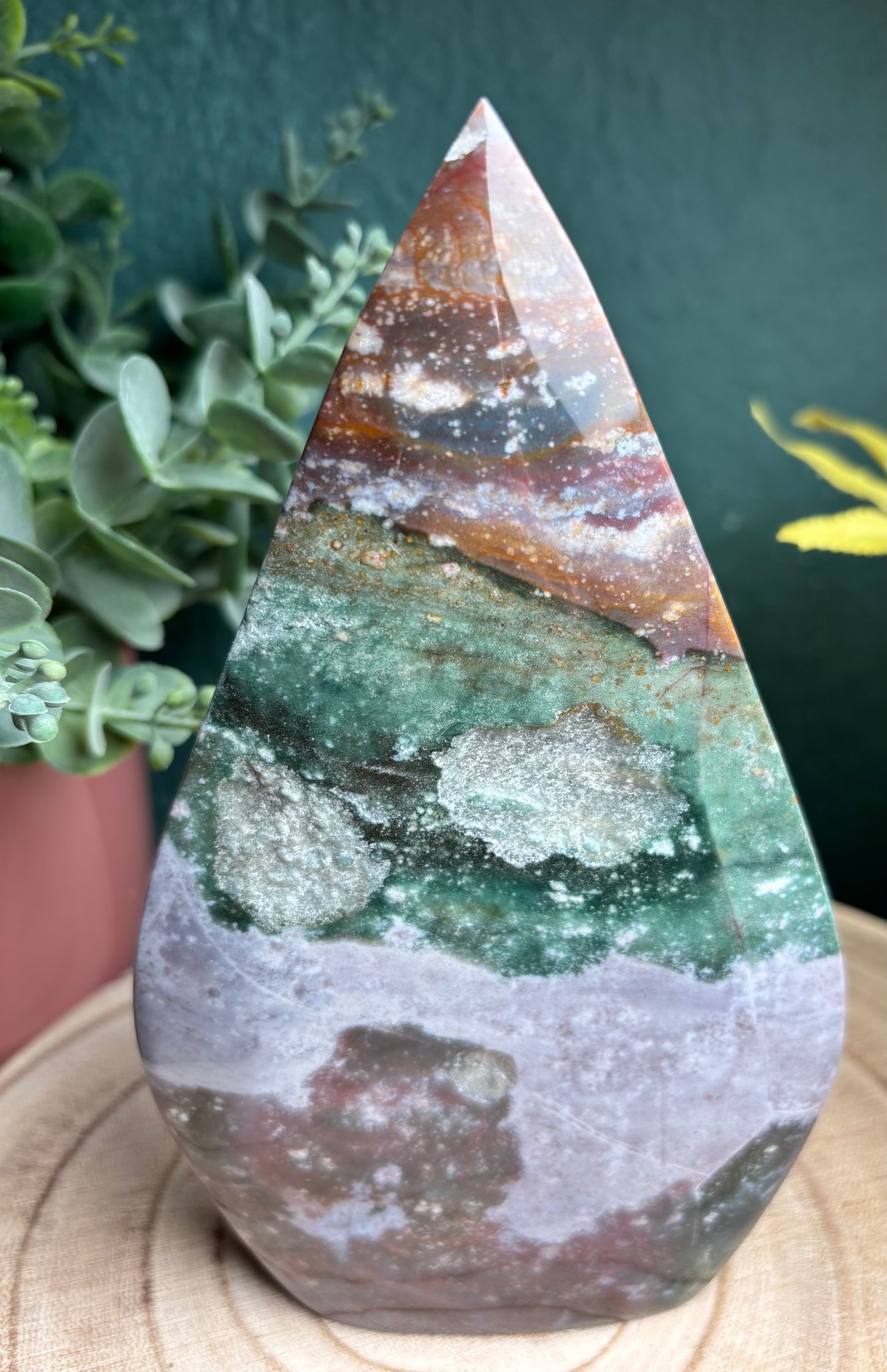 Ocean Jaspis Flamme 17 cm - Naturstein Freiform